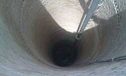 Looking down into a tubewell